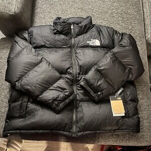 The North Face Nuptse Jacket Womens 3X Black 700 Down Puffer Relaxed Fit Plus